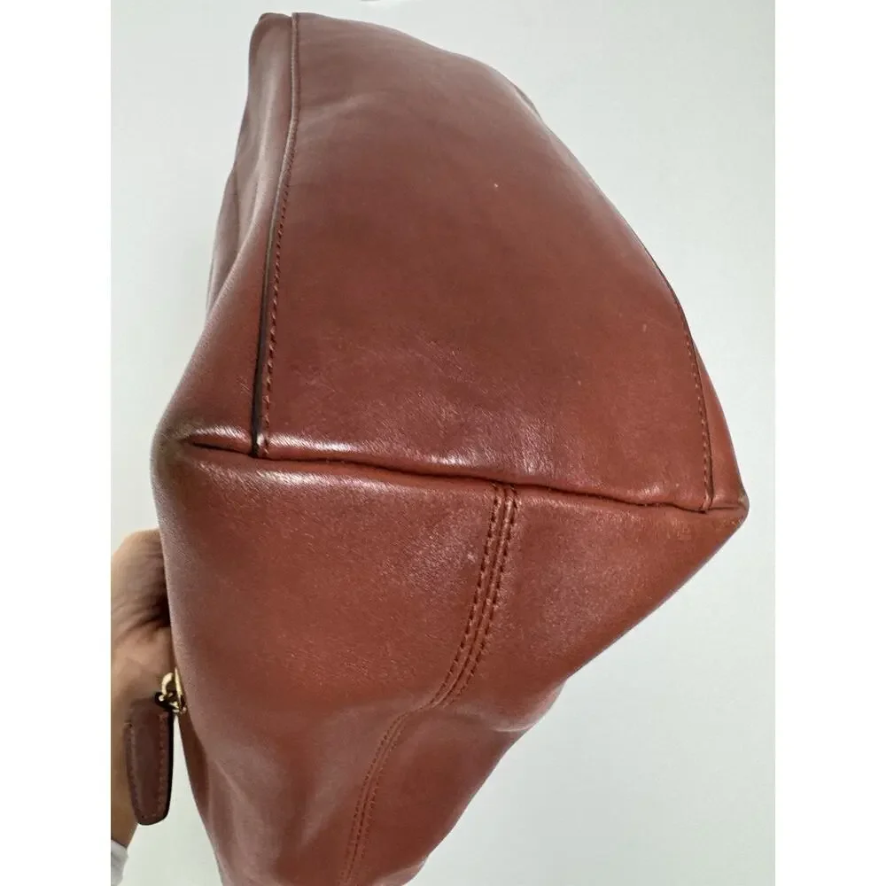 Coach Legacy Duffle Leather Shoulder Hobo Bag Brown Cognac Brass 19889 Large